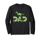 Dinosaur Dad Daddy Dino Gift for Father Husband Papa Men Long Sleeve T-Shirt