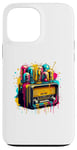 Coque pour iPhone 13 Pro Max Splash Art Radio Vintage Radios Antiques