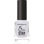 Dermacol 5 Day Stay long-lasting nail polish shade 59 Mermaid White 11 ml