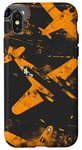 Coque pour iPhone X/XS Jaune Pop Art Ethnique Vintage WWII Flying P40 Tiger Warbird