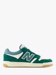 New Balance 480 Trainers, Green Cream