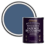 Rust-Oleum Peinture Bleue Résistante à l'eau pour Faïence de Cuisine, Finition Mate - Encre Bleu 750ml