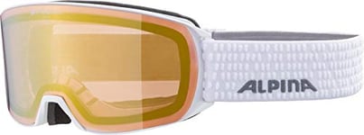 ALPINA Unisexe - Adultes, NAKISKA QV Lunettes de ski, white, One Size