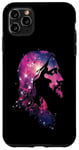 Coque pour iPhone 11 Pro Max Star Dust Galaxie Jésus Christ Silhouette Espace Cosmique