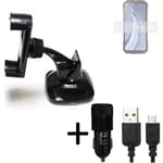 Car holder windshield dashboard for Doogee V30 charger Cell phone mount bracket