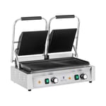 Royal Catering Dobbel kontaktgrill - 3600 W rillet