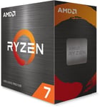 AMD Ryzen 7 5800XT 8-Core 16-Thread (105W), 3,8/4,8 GHz, 36 MB cache, Socket AM4, boxad utan kylare