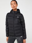 Adidas Sportswear Womens Essentials Light Down Hooded Jacket - Black