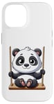 Coque pour iPhone 14 Aire de jeux Panda Swinging Playground Fun