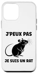 Coque pour iPhone 12 mini Souris Animal rats Humour j'peux pas je suis un Rat