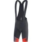 GORE WEAR Men's Ardent Fade Cycling Bib Shorts, With seat insert, XXL, Black/Fireball