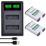 En-el23 Enel23 En El23 Uppladdningsbart batteri+LED USB Dubbelladdare med typ C-port för Nikon Coolpix P900,p610,p600,b700,s810c - Perfet 2 Pcs set