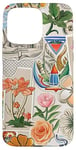 Coque pour iPhone 15 Pro Max Illustrations exquises de collage mondial de flore et de faune