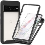 OUBELI Coque Compatible avec Google Pixel 8 Pro Conception de Protection Antichoc à 360 degrés avec Protecteur d'écran TPU Transparent Avant et Premium PC Back Case. Noir