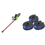 Greenworks Taille-haie sans Fil 66cm Lame à Double Action, Moteur Brushless Coupe & Bobine Double Fil 29187 pour Coupe-Herbe Greenworks 40 V G40LT G40LTK2 G40LTK2x