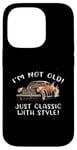 Coque pour iPhone 14 Pro Graphisme cadeau de voiture vintage I'm Not Old I'm Classic with Style