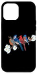 iPhone 12 Pro Max Blue Jay Cardinal Robin on a Branch Bird Birder Birdwatcher Case