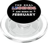 The Real Legends Are Born In February USA Drapeau américain PopSockets PopGrip pour MagSafe