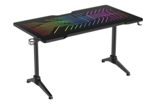 Deltaco Gaming DT420 RGB gaming desk, tempered glass, cable management