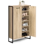 Idmarket - Meuble à chaussures luis armoire 2 portes design industriel