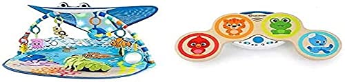 Hape-E11650 Magic Piano Enfant en Bois Faisant du Son Au Toucher, E11650, Baby Einstein|hape, 30.5 x 18 x 18 cm + Bright Starts, Disney Baby Tapis d’Eveil Mr. Ray Ocean Lights