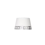 Fabrilamp - Abat-jour Dalia E14 Blanc/Argent (Ø15x12x13cm)