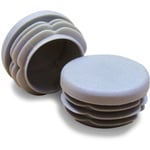 Embout Insert Protection à Ailettes Entrant Patin Pied de Chaise Meuble Mobilier Tubulaire Rond en Plastique gris Pour Tube Diamètre exterieur 18 mm