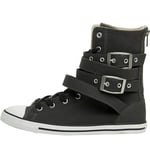 Converse Ct All Star X-hi Sidney Buckle Trainers, Black, Uk 3 Eu 35.5, Bnib