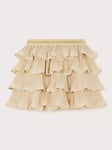 Monsoon Kids' Ruffle Satin Skirt, Gold