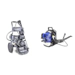 Hyundai 2800psi 212cc 8.75L/min Powerful Petrol Pressure Washer & Petrol Backpack Leaf Blower, 170mph, 52cc 2 Stroke Engine