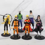 6PCS Anime Naruto Ninja Anime Manga Cartoon Series Action Figure Model Toy Gift