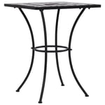 BAO Table de bistro mosaïque Noir et blanc 60 cm Céramique - 7658796723820