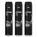 Lynx Mens XXL Black 48-Hour High Definition Fragrance Body Spray Deodorant, 3x250ml - One Size