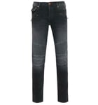 True Religion Rocco Skinny Fit Black Biker Jeans