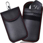 Csparkv - Etui Anti rfid Clé Voiture Signal Blocage Faraday Pochette Sac, Lot de 2 Pochettes Blocage Signal rfid pour Clé Voiture, Étui de Protection