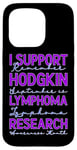 Coque pour iPhone 15 Pro Je Soutien La Recherche Sur Le Lymphome De Hodgkin