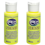 Deco Art Amerciana Neon Acrylics, Scorching Yellow,59 ml (Pack of 2)