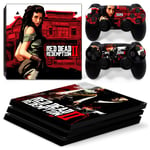 Kit De Autocollants Skin Decal Pour Console De Jeu Ps4 Pro Red Dead Redemption 2, T1tn-P4pro-1614