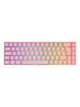 Deltaco GAMING PK95R Wireless Keyboard (DE) - Tastatur - Tysk - Pink