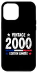 Coque pour iPhone 14 Pro Max Vintage Né à 2000 Edition Limitée 24 Anniversaire