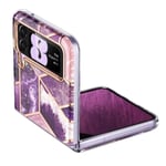 Puhelinkuori Ohut kevyt matkapuhelimen suojakuori Samsung Galaxy Z Flip 3 Rose Gold Galvanoitu violetti