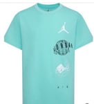 T-Shirt Nike Air Jordan Globe Junior Garçon Enfant 95D121 E8G Jumpman Vert