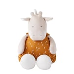 NOUKIE'S - Doudou Enfant - Peluche Géante Tiga - Doudou Coton Bio - Taille Adaptée aux Enfants (90 cm), Beige