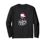 Naughty & Nice In A Glass Funny Santa Christmas Wine Lovers Long Sleeve T-Shirt