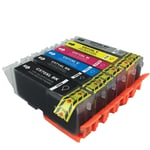 Set 6 PGI570XL CLI571XL Ink Cartridges with Grey For Canon PIXMA MG7750 Printer