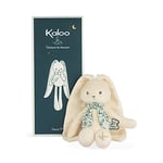 Kaloo - Lapinoo - Pantin Lapin - Peluche Bébé Bi-Matières Jersey et Tricot - 25 cm - Couleur Crème - Matières très Douces - Boîte Cadeau - Dès la Naissance, K969942