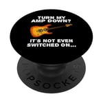 Baissez mon ampli, église de guitare électrique drôle PopSockets PopGrip Interchangeable