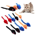 Li-ly 10pcs / lot Mini Chat Coloré Jouets en Peluche Faux Souris Jouets pour Chats Chaton Utile Et Pratique