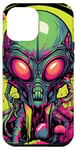 Coque pour iPhone 12 Pro Max Tête d'extraterrestre verte mignonne visage OVNI || Alien