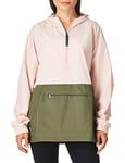 Charles River Apparel Unisex's Pack-N-Go Wind & Water-Resistant Pullover (Reg/Ext Sizes) Rain Jacket, Rose Gold/Olive, Medium